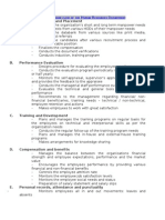 Role and Work Flow of the Human Resources Department