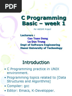 C Programming Basic - Week 1