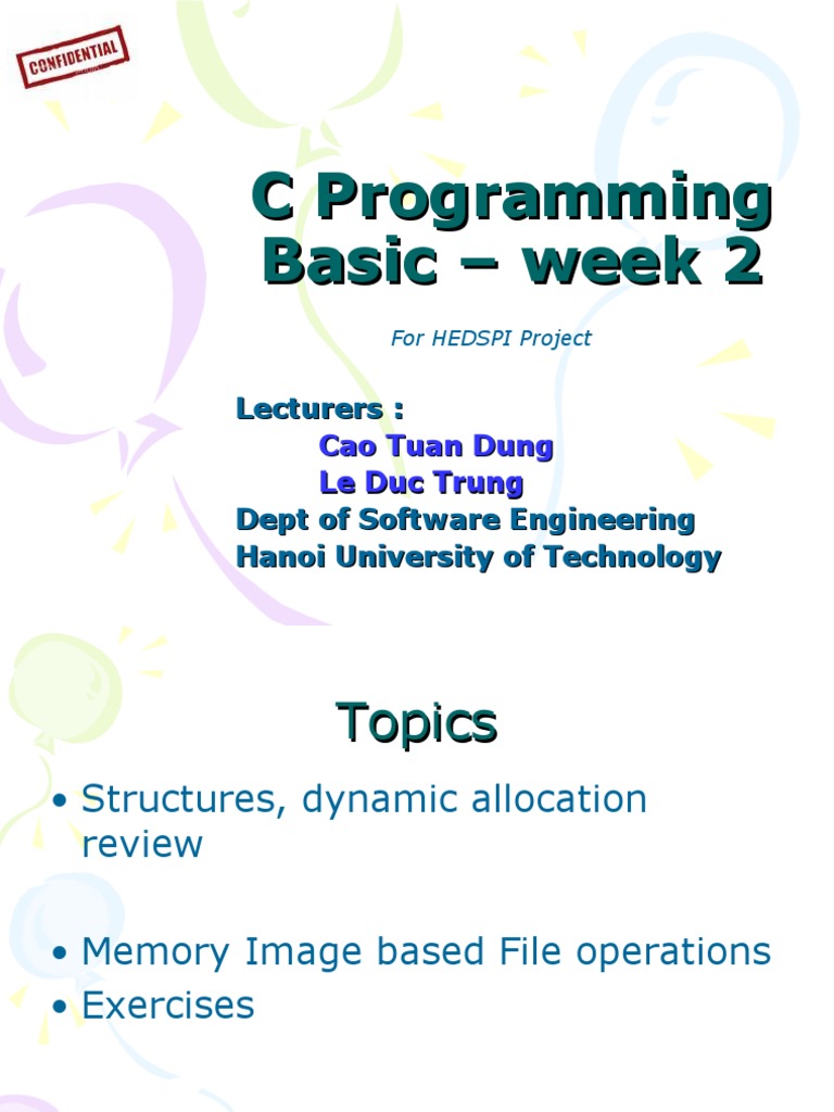 C Programming Basic - Week 2 | Download Free PDF | Pointer (Computer ...