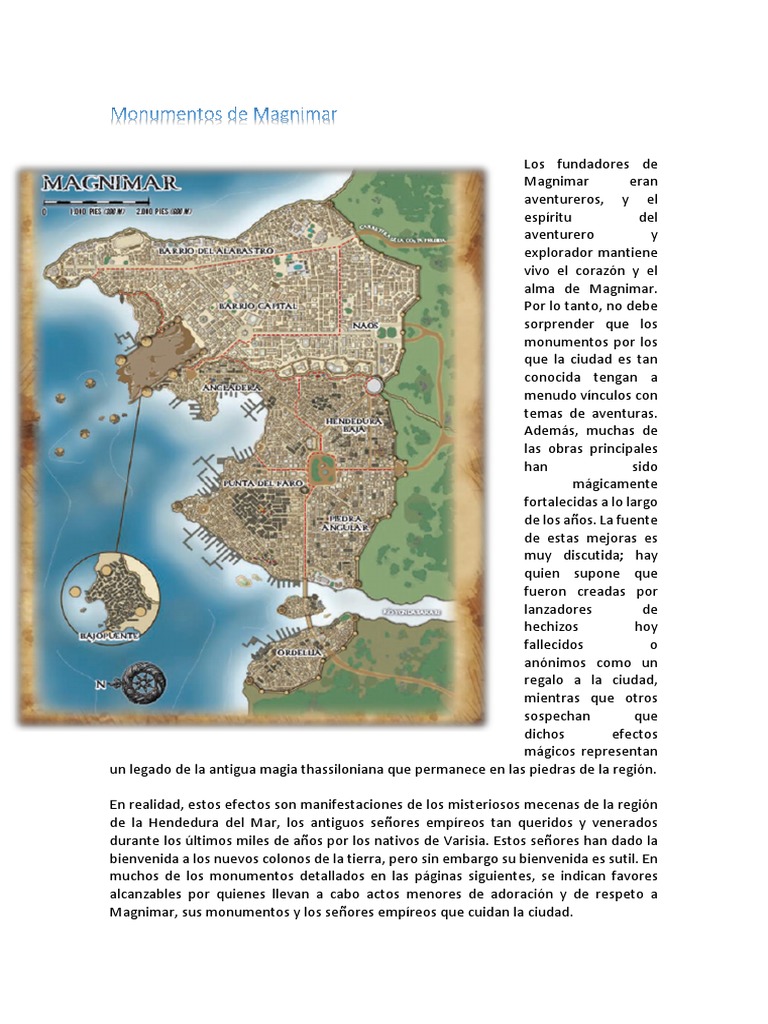 Monumentos Mágicos de Magnimar | PDF | Herida | Magia (Paranormal)