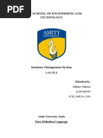 Amity School of Engineering and Technology: Lab File