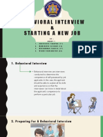 Behavioral Interview & Starting A New Job