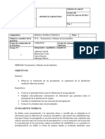 Practica #6: Tratamiento y Manejo de Precipitados