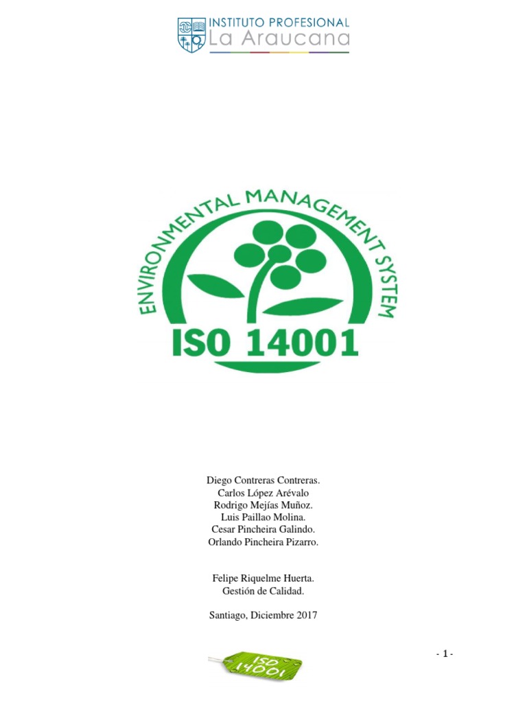 Implementación de la Norma ISO 14001 | PDF | Planificación | Calidad ...