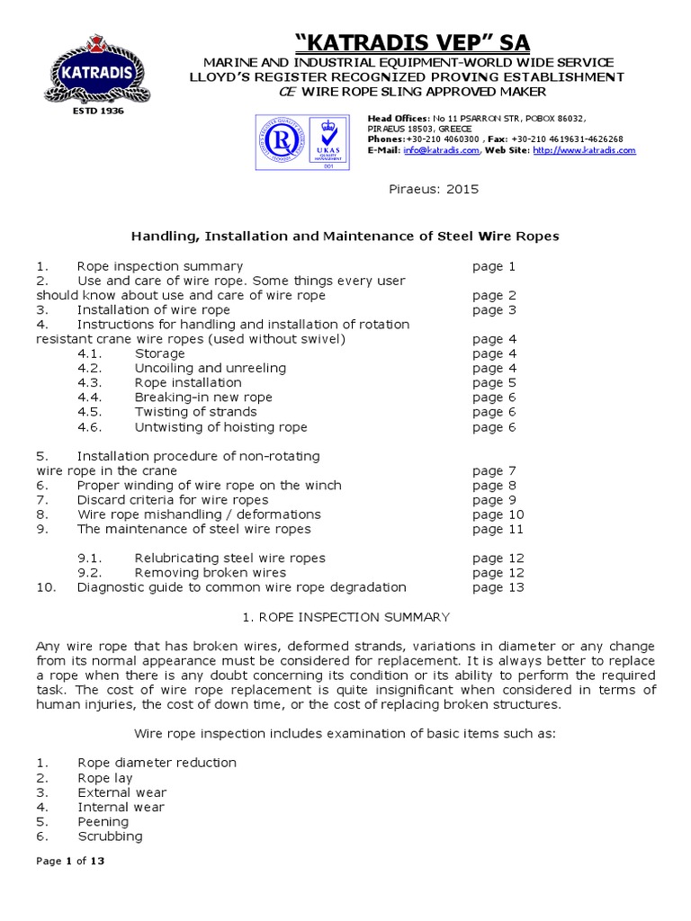 Wire Rope Users Manual2 PDF Rope Wire