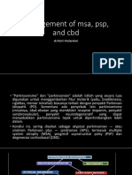 Management of Msa, PSP, and CBD