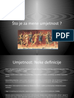 Što Je Za Mene Umjetnost