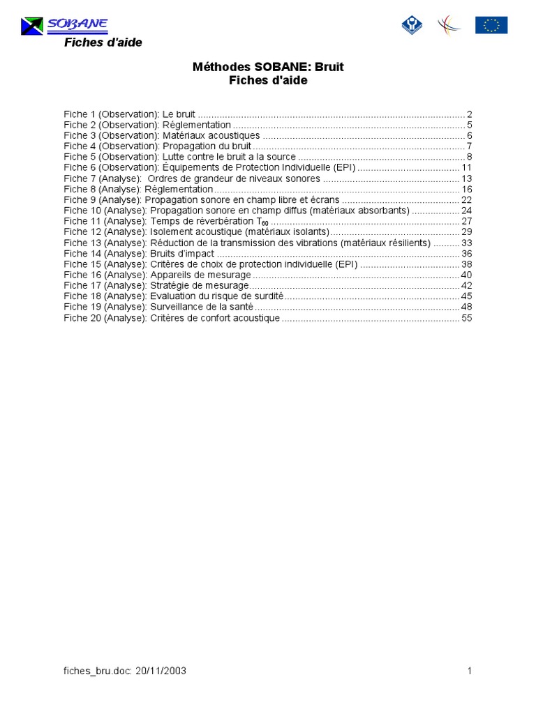 Méthode Sabone Pour L'évaluation de Bruit, PDF, Bruit