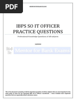 IBPS SO IT Officers Practice Sets All Topics