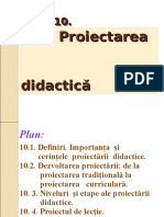 Tema 10. Proiectarea Didactica