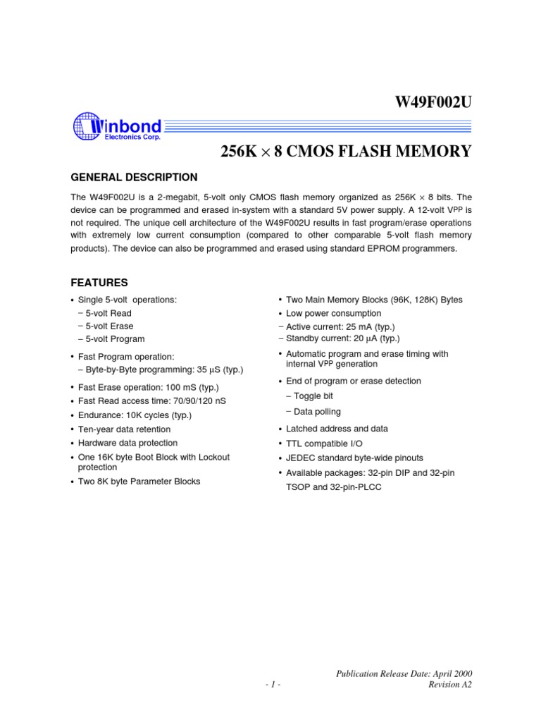 W 49 F 002 Up 12 B | PDF | Booting | Flash Memory