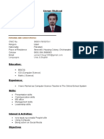 Usman Shahzad Personal and Career Profile
