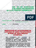 Modificacion de Las Ecuaciones de Capacidad de Carga