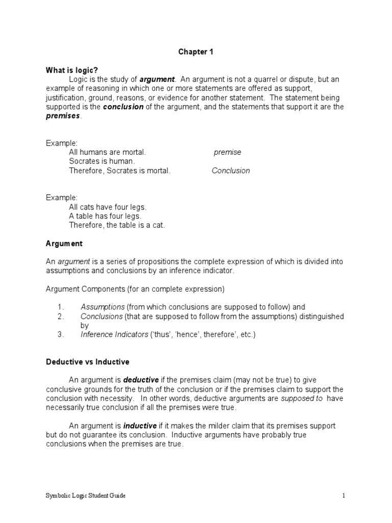 SChapter 1 | PDF | Validity | Argument