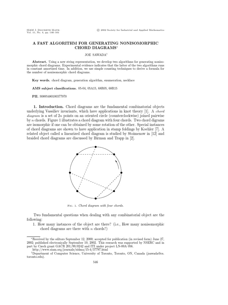 Fast Algorithms for Chord Diagrams | PDF | String (Computer Science ...