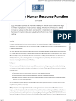 Staffing The Human Resource Function PDF
