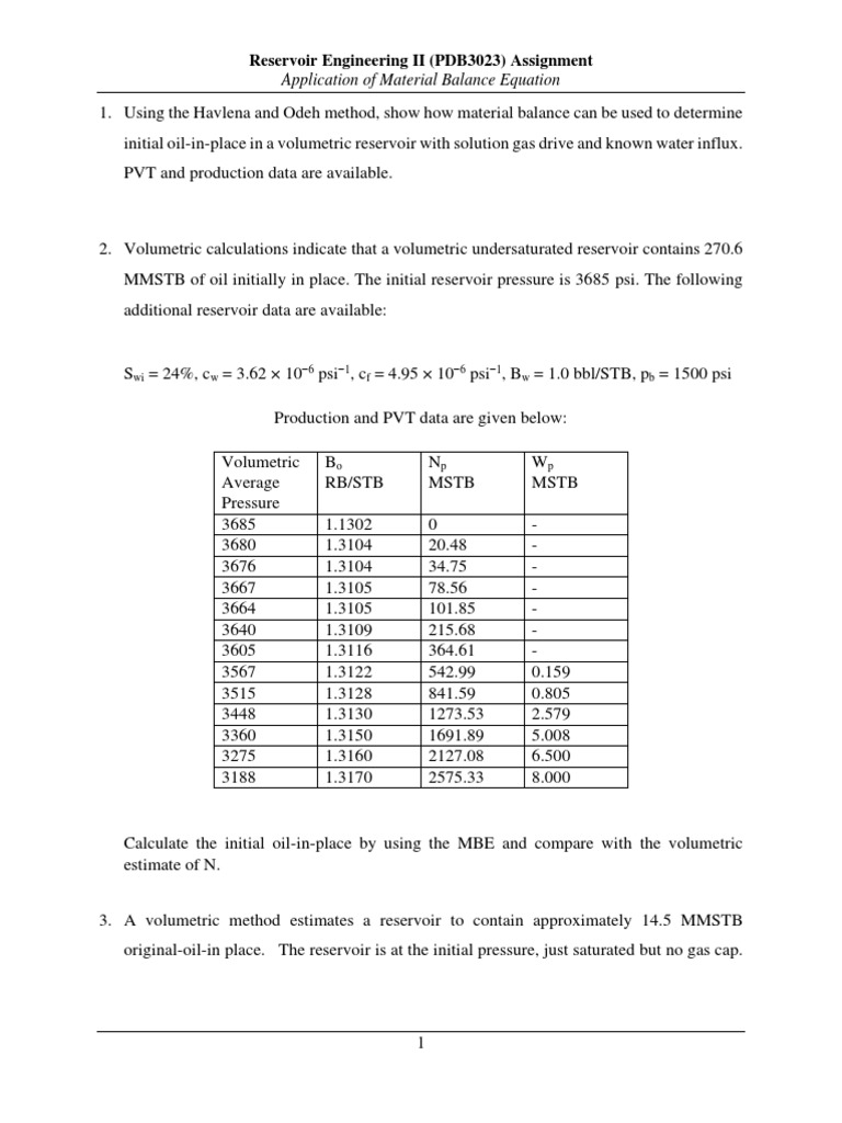 Material Balance in Oil Reservoirs | PDF | Petroleum Reservoir | Porosity