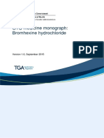 Otc Medicine Monograph Bromhexine Hydrochloride