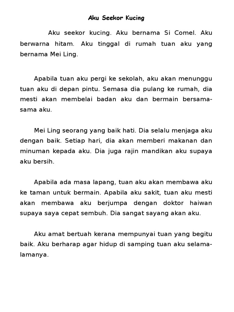 Aku Seekor Kucing  PDF