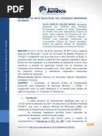 Aspectos Da Nova Regulação Das Atividades Minerárias
