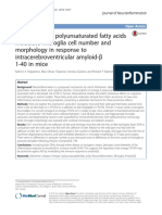 Brain Omega-3 Polyunsaturated Fatty Acids Modulate Microglia Cell Number and Morphology in Response to Intracerebroventricular Amyloid-β 1-40 in Mice