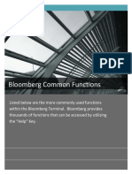 Bloomberg Common Functions