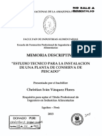 Estudio Técnico para La Instalación de Una Planta de Conserva de Pescado.