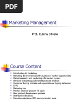 Introduction To Marketing MM I