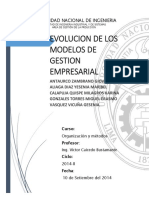 Evolucion de Los Modelos de Gestion Empresarial