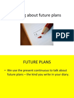 Present Continuous For Plans