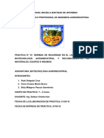 Practica #01 Informe Del Laboratorio de Biotecnologia Agroindustrial