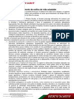 Actividades para El Fomento de Estilos de Vida Saludable