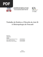Trabalho de Estética e Filosofia Da Arte sobre o conceito de Heterotopia