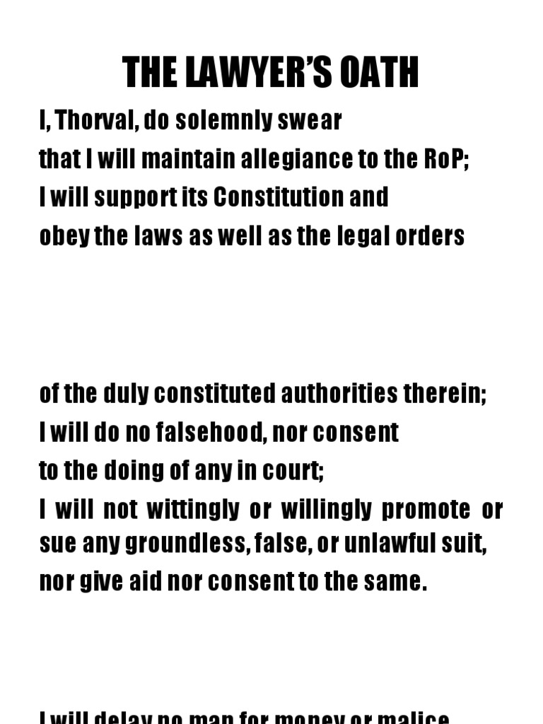 Lawyers Oath PDF