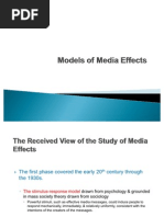 Models of Media Effects