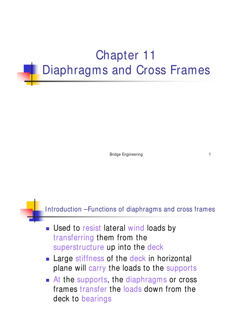 Bridge Design Diaphragms Ch11notes_pdf Truss Applied And Interdisciplinary Physics