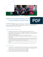 PDF Informativo Del Programa de La Fundación Botín Para El Fortalecimiento de La Función Pública en América Latina 2018