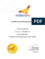 Trevor Rothery-Certificate