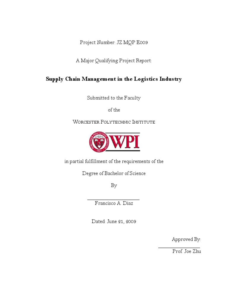 Supply Chain Management | PDF | Logistics | Warehouse