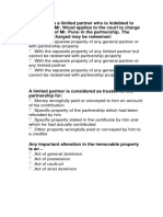 Quiz On Limited Partnership