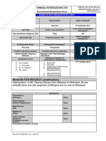 Omera Petroleum LTD: Recruitment Requisition Form