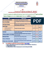 Calendrier Concours Master ST 2016 2017 FST Fès