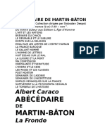 Albert Caraco - Abécédaire de Martin-Bâton