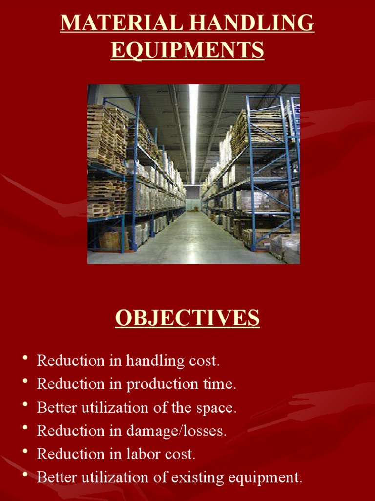 Material Handling Equipment PDF Manufactured Goods Machines