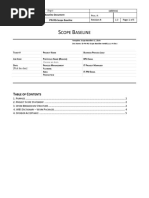 Scope Baseline Template