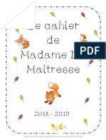 Le Cahier Temps Plein de Madame La Maitresse