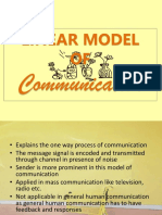 Linear Model OF: Communication