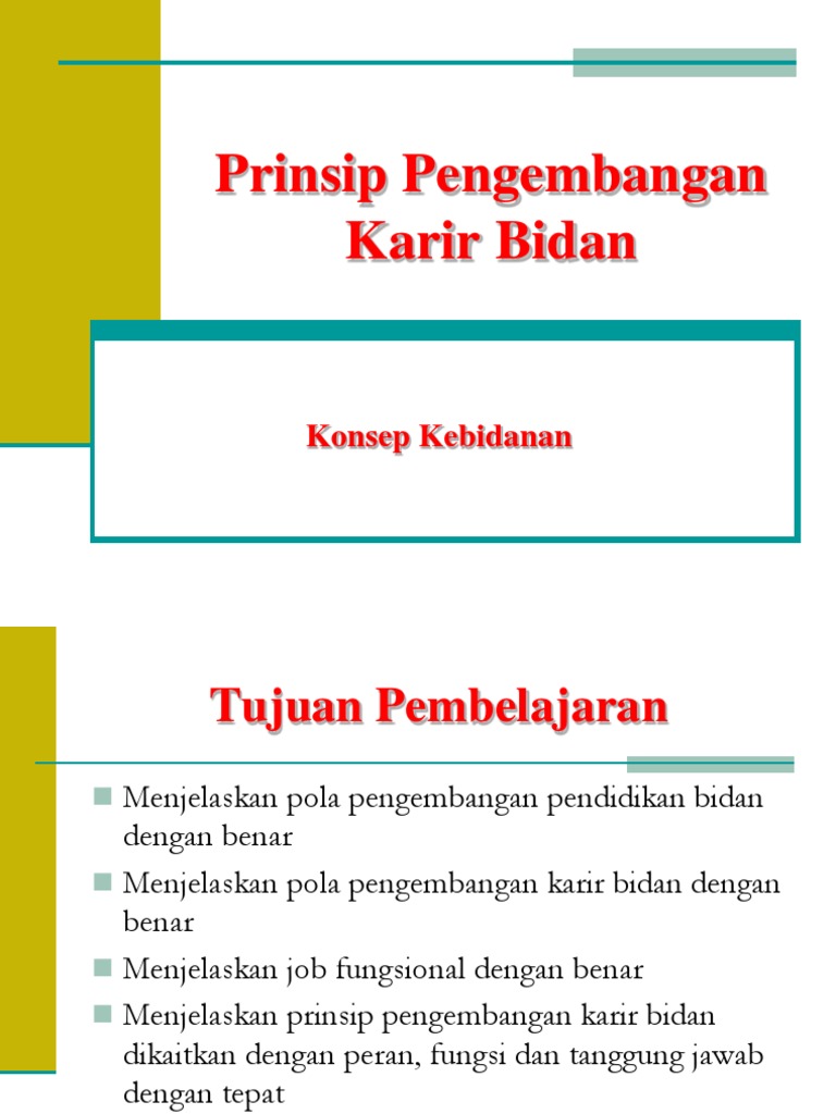 Prinsip Pengembangan Karir Bidan