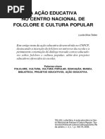 A Ação Educativa No Centro Nacional de Folclore e Cultura Popular