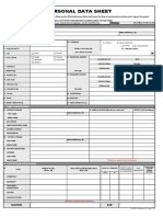 CS Form No. 212 Revised Personal Data Sheet New